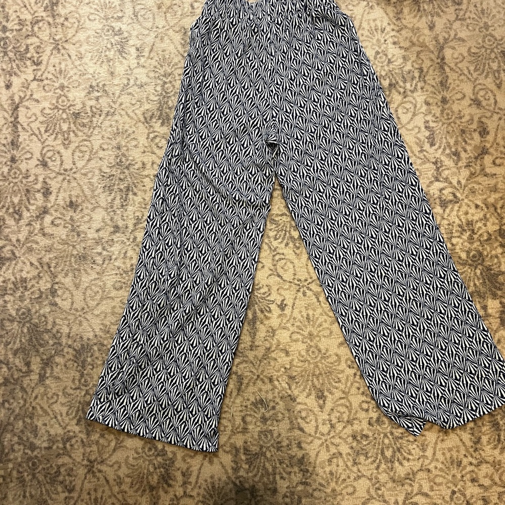 H&M Monochrome Geometric Wide Leg Pants